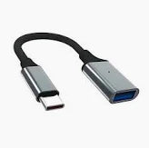 كابل محول USB A إلى Type-C من PORODO WOVEN بطول 0.12 متر