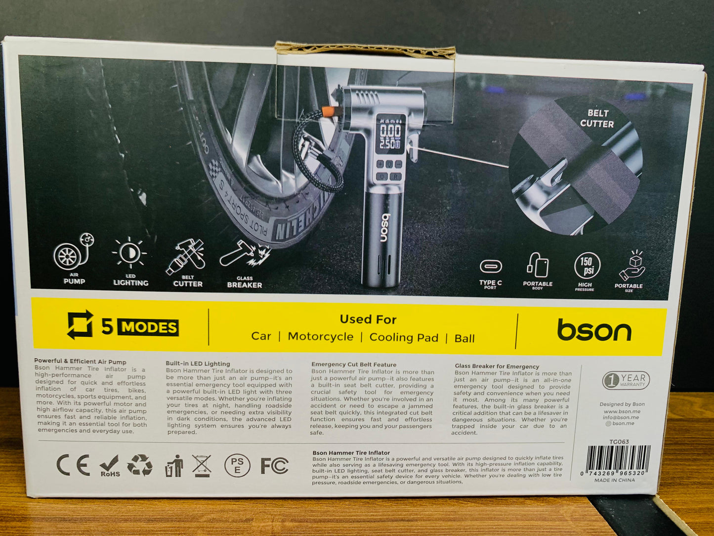 BSON Hammer Tire Inflatore