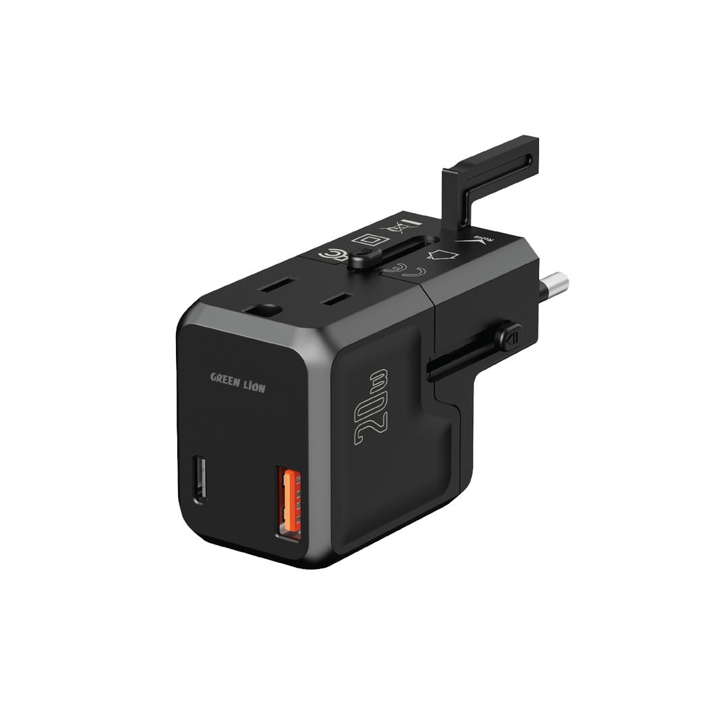Green Lion Mini Travel Adapter PD 20W Fast Charging - Black – SHARK ...