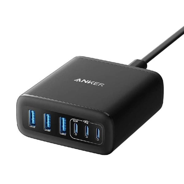 Anker Charger Hub (112W, 6 Ports, GaN) - Black