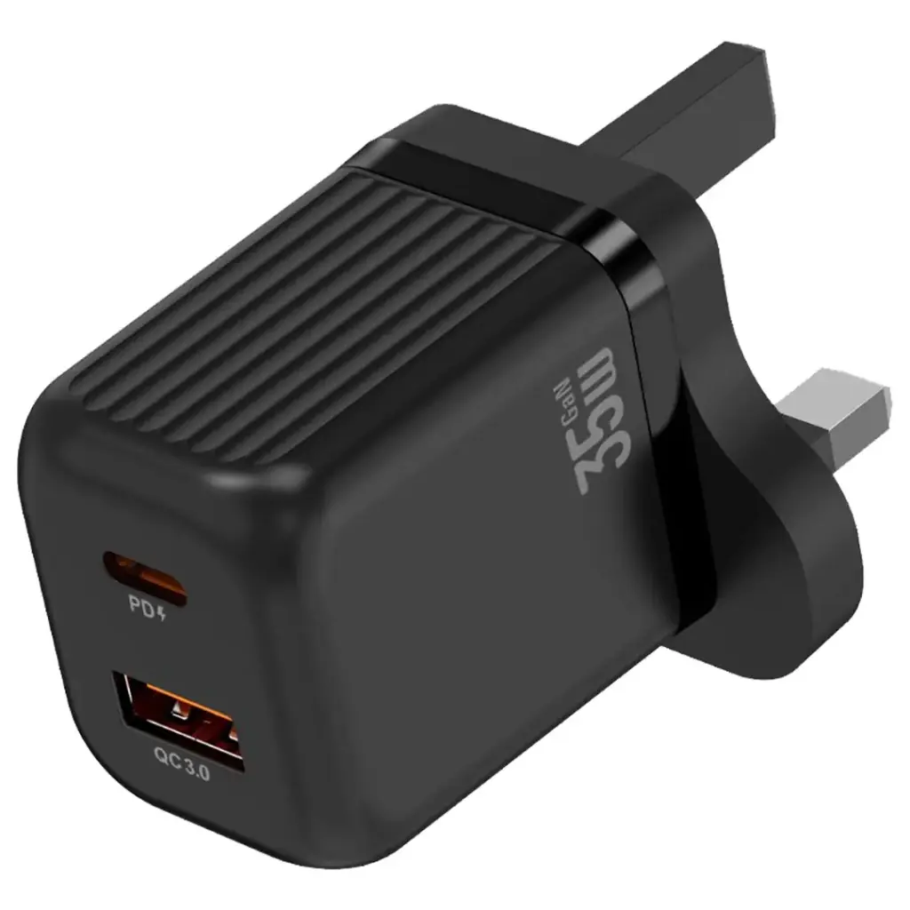 Green Lion Ultra Compact Gan Wall Charger 35W - Black