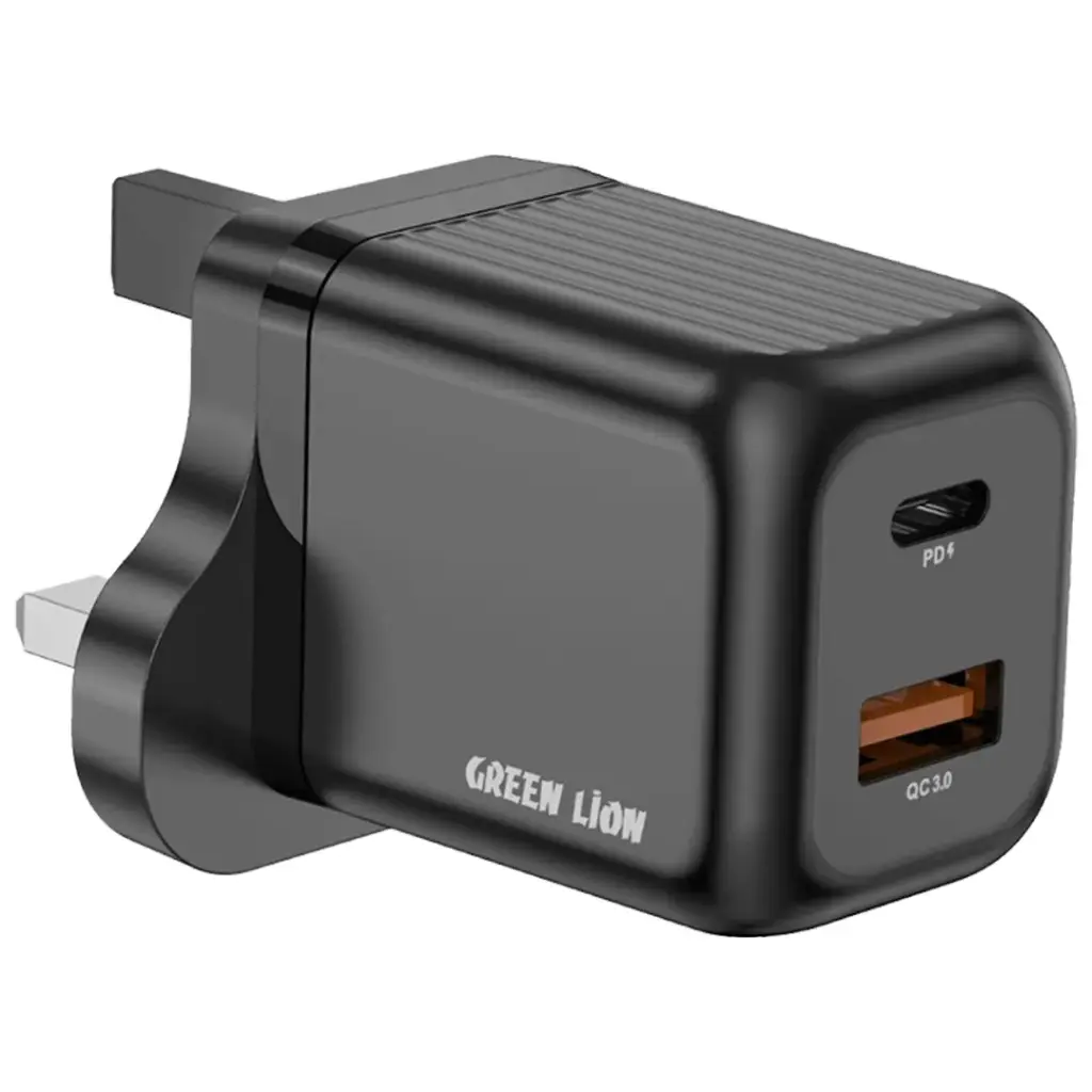 Green Lion Ultra Compact Gan Wall Charger 35W - Black