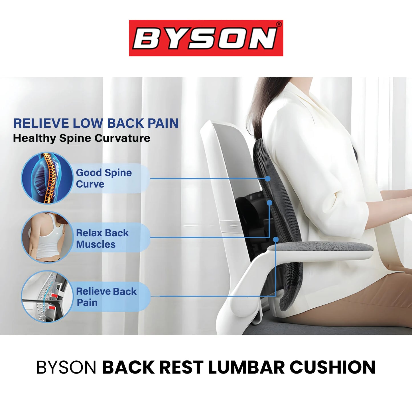 BYSON Back Rest Lumbar Cushion