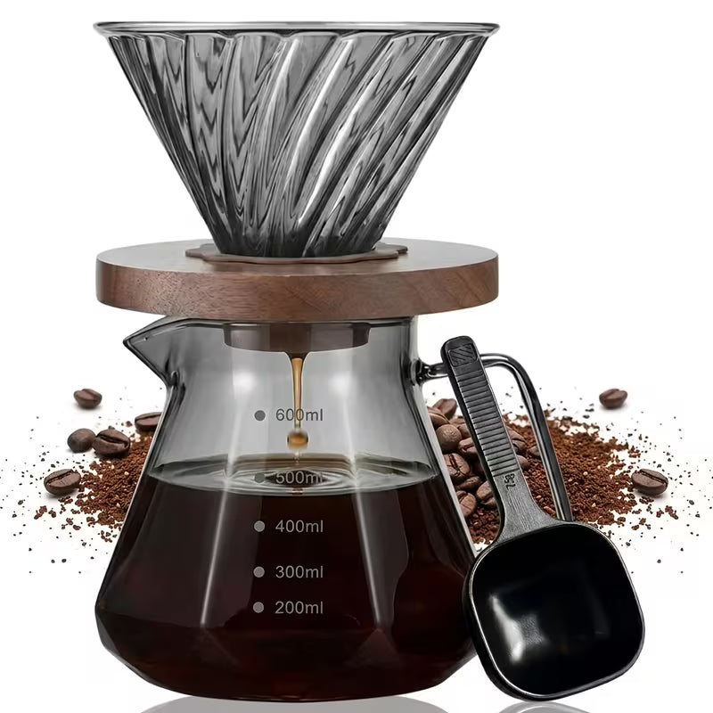 Pour Over Coffee Maker Set with Coffee Spoon
