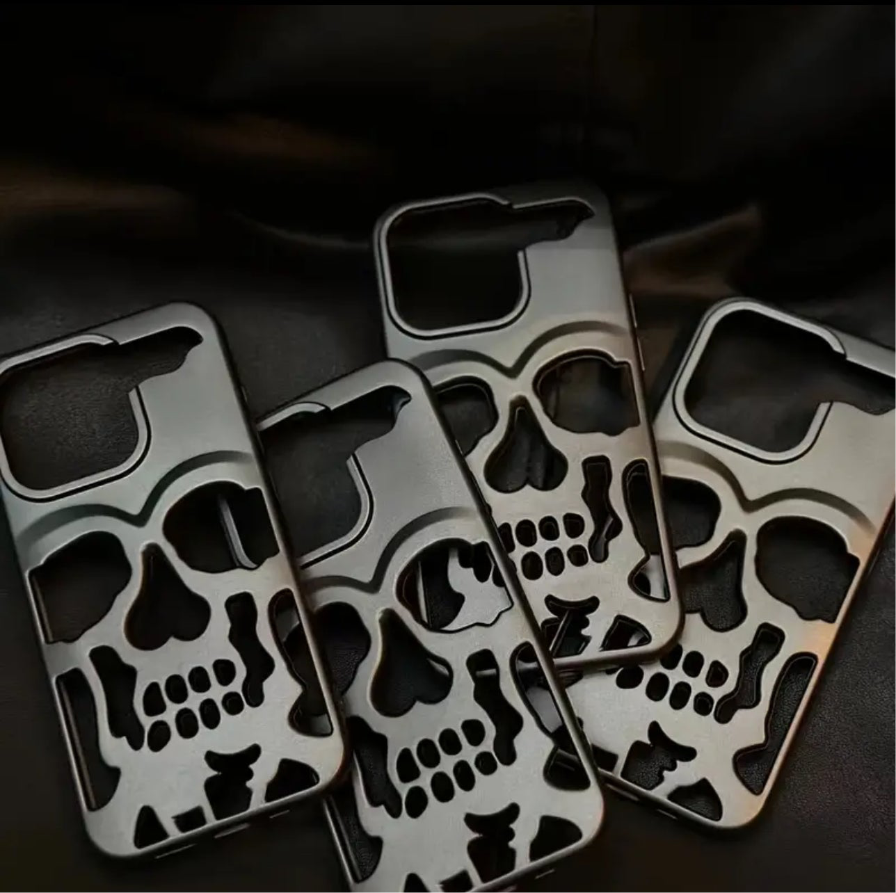 Grey Hollow Skull Mobile Phone Case, Soft Phone Case For Iphone