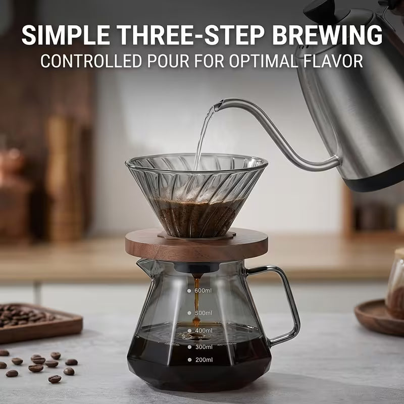 Pour Over Coffee Maker Set with Coffee Spoon