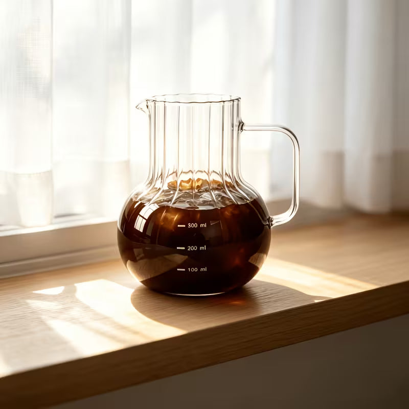 Glass Pot with Scale Markings