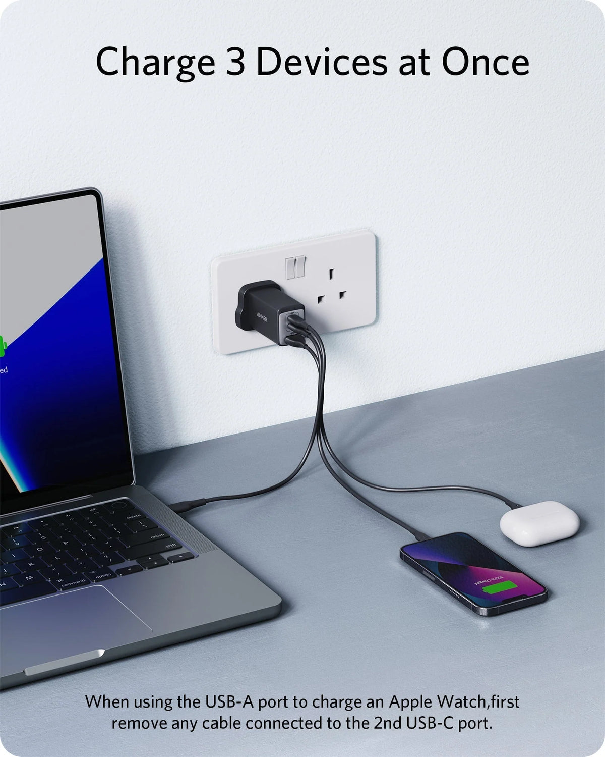 Anker Nano 65W Pod 3-Port -  735 Charger PowerPort III