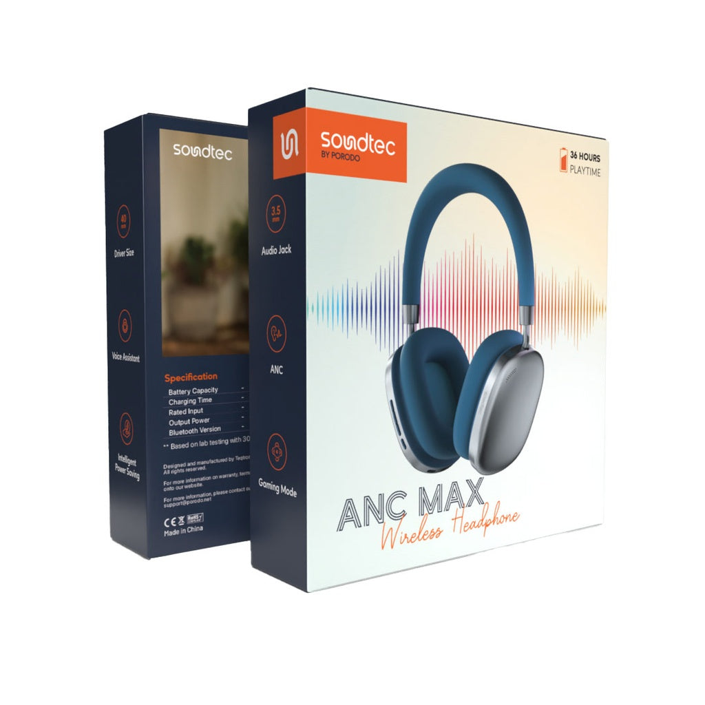 Porodo Soundtec ANC MAX WIRELESS Headphone