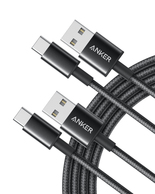 Anker USB-A to USB-C  Cable  6ft- Black Durable Braided Charging Cable