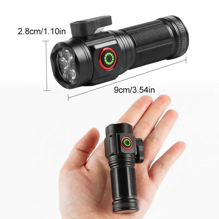 W5183 LEDs Highlight Mini Rechargeable Flashlight(Black)