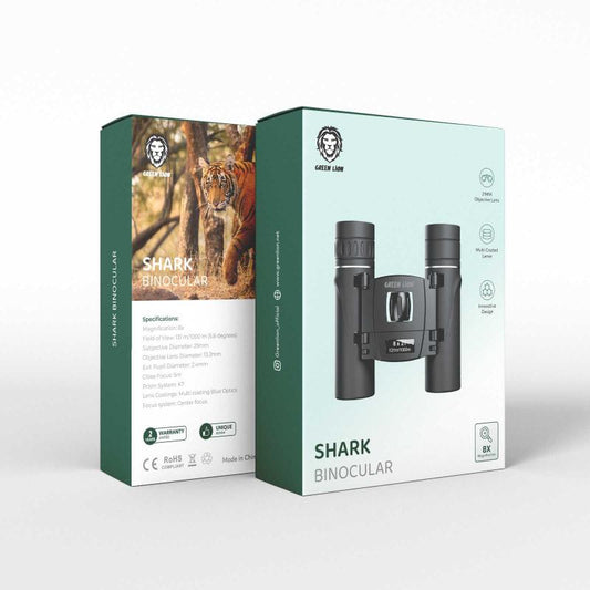 منظار Green Lion Shark، تكبير 8x21، عدسات متعددة الطبقات