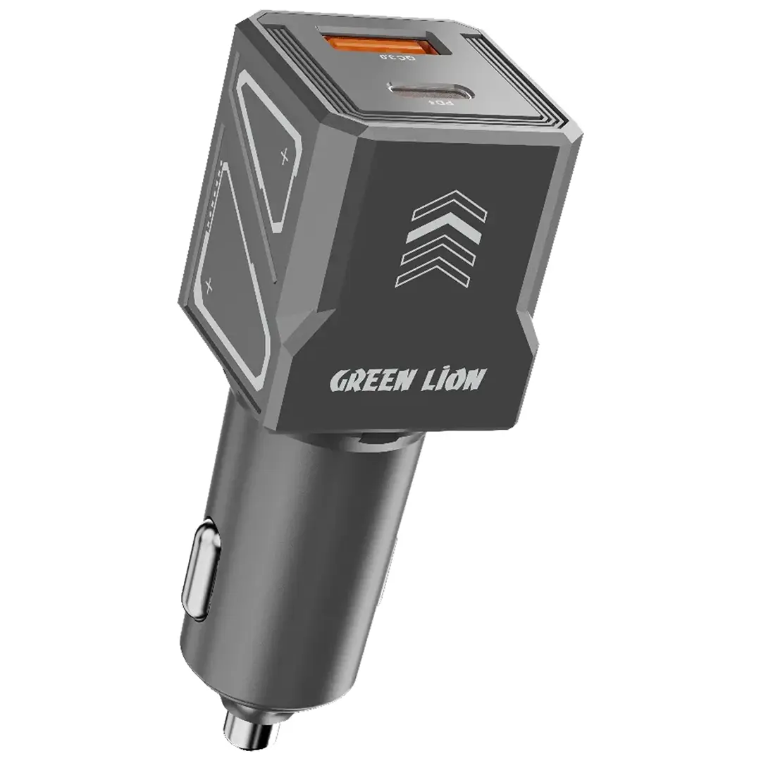 Green Lion Dual Volt Car Charger 60W - gray