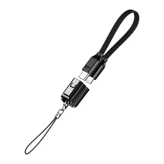 Green Lion Lanyard Cable USB-C to Lightning 30W - Black