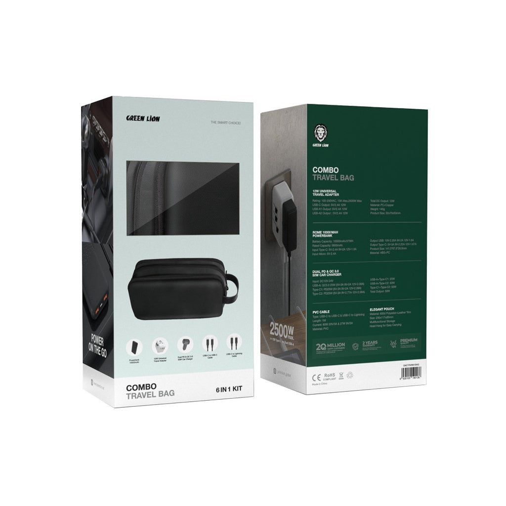 GREEN LION COMBO TRAVEL BAG 6 IN KIT