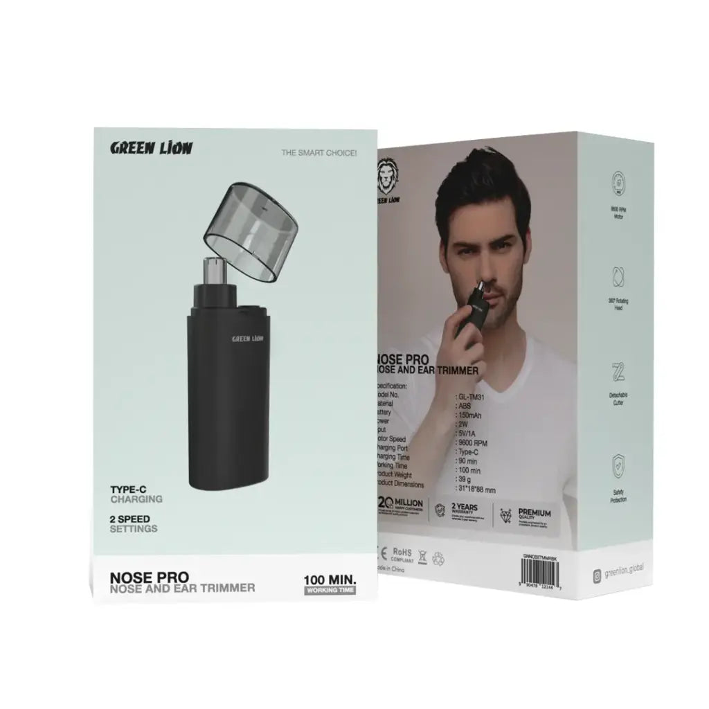 Green Lion Nose Pro Nose and Ear Trimmer - Black
