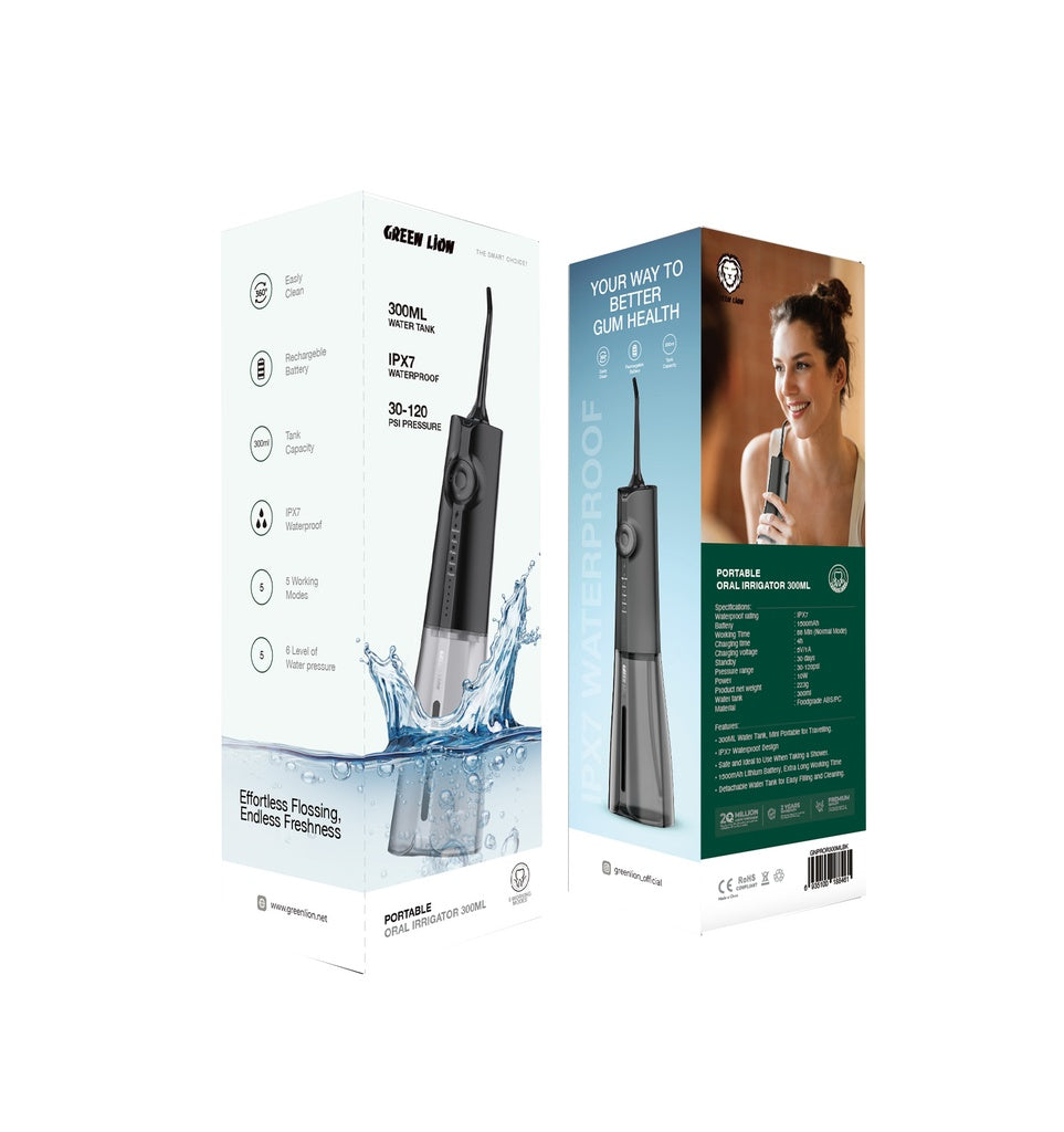 Green Lion Portable Oral Irrigator 300ML -Black