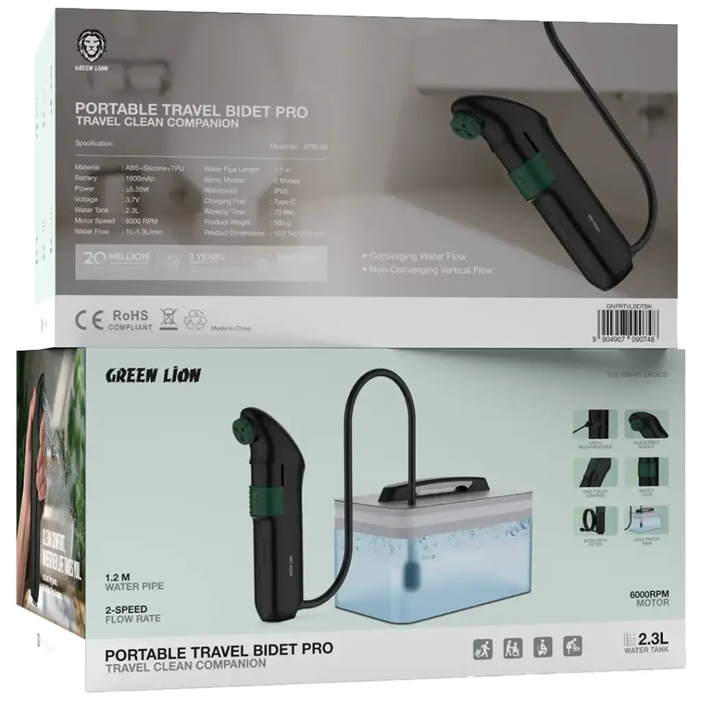 Green Lion Portable Travel Bidet Pro with Tank