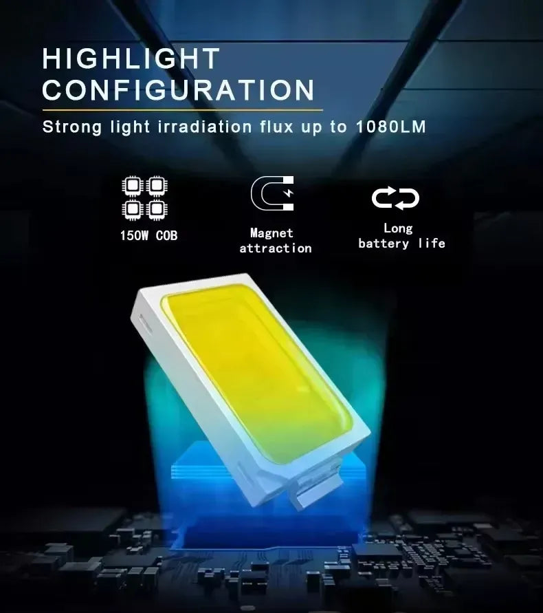 360Light TM-09 COB LED Camping Lantern – Portable Waterproof IP67 Outdoor Light with Magnetic Base – 900 Lumens Dual Color Camping, Fishing & Work Lamp