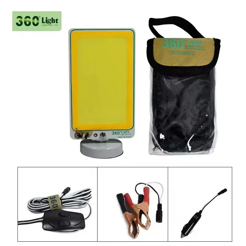 360Light TM-09 COB LED Camping Lantern – Portable Waterproof IP67 Outdoor Light with Magnetic Base – 900 Lumens Dual Color Camping, Fishing & Work Lamp