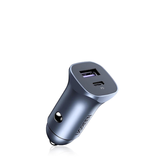 Ugreen 2-Port 30W Fast Car Charger - Grey