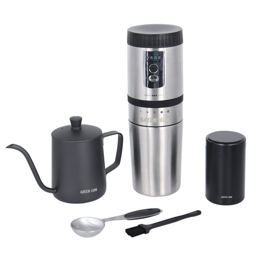 Green Lion Portable Coffee Maker Kettle Stainless Steel - Black