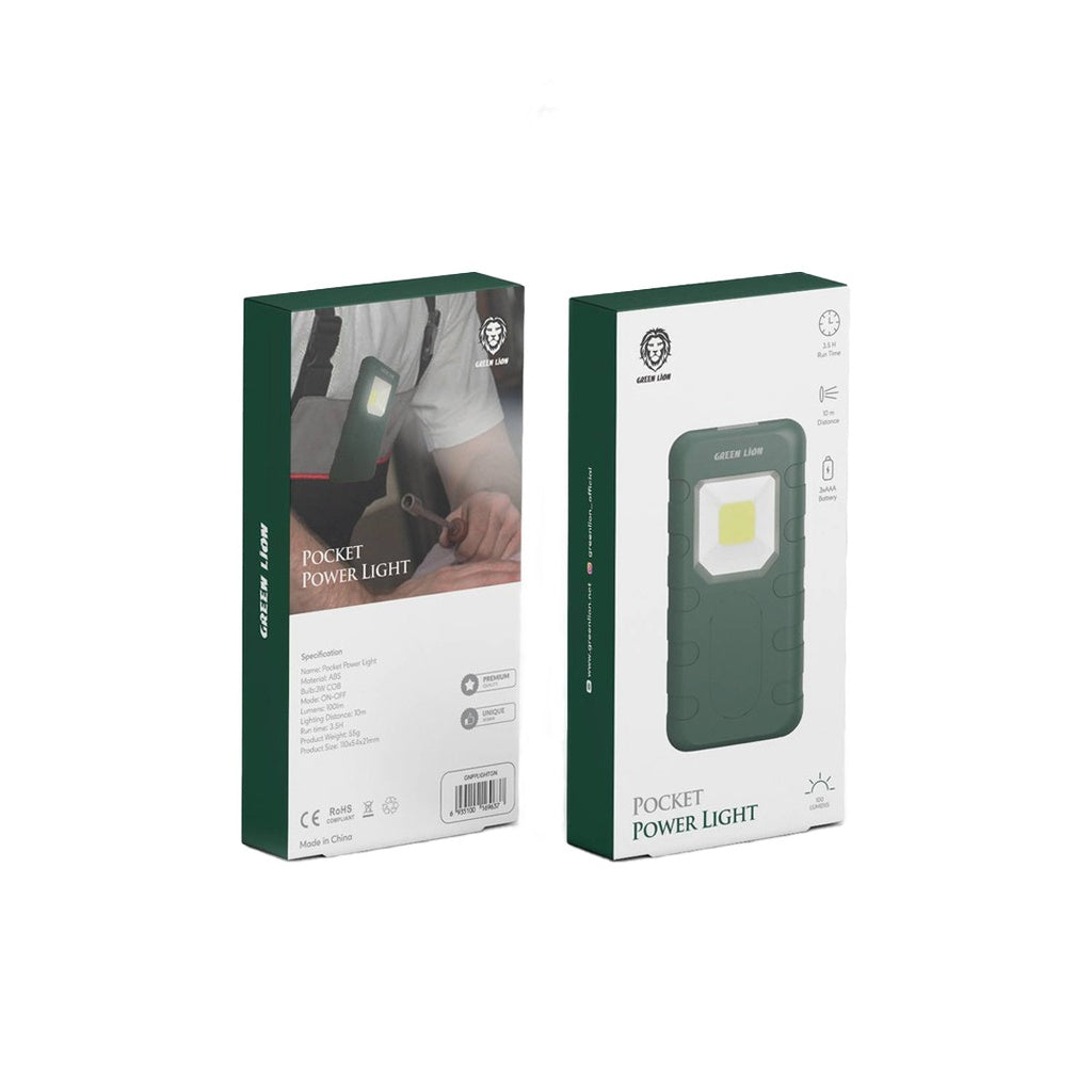 Green Lion Pocket Power Light 3W COB 100lm -Green