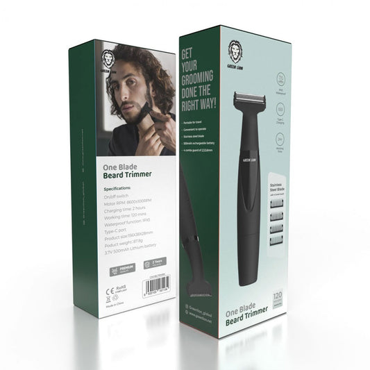 Green Lion One Blade Beard Trimmer 500mAh - Black