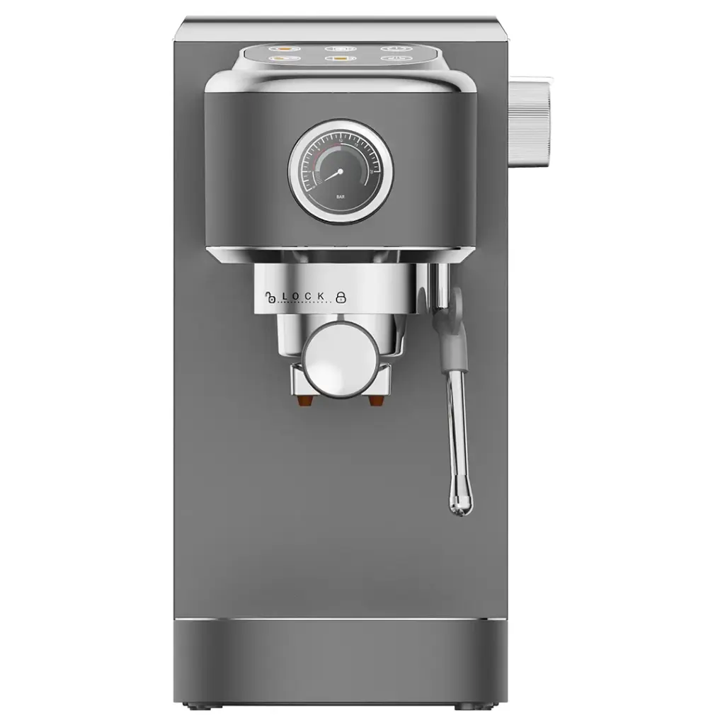 LePresso Hot & Cold Espresso Maker with Steam Wand and Pressure Gauge - Gray