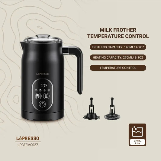 Lepresso Four Froth Milk Frother - Black
