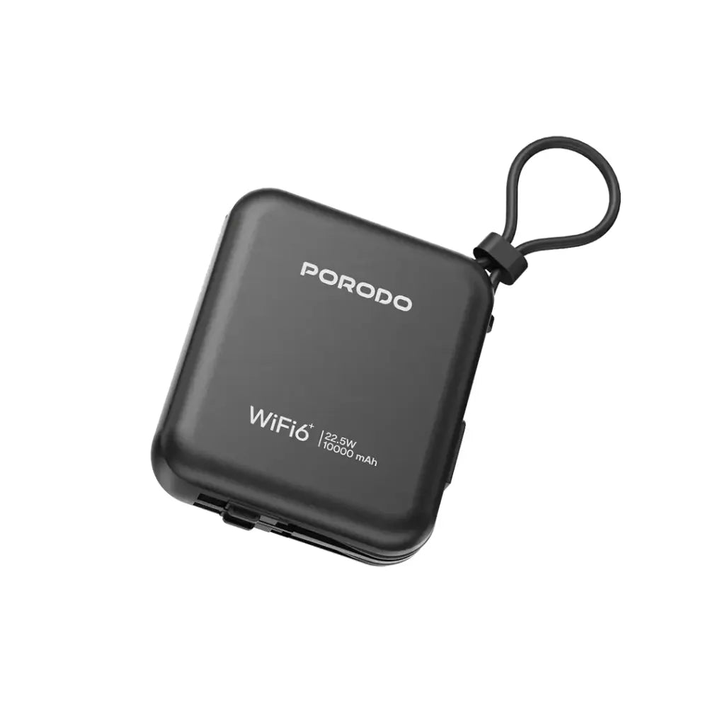 Porodo 4G LTE | WiFi 6 Pocket Router - Black