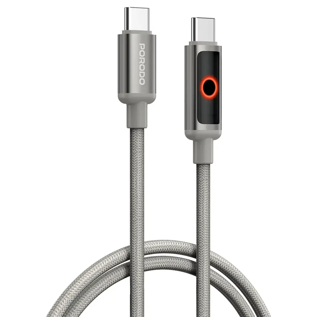 Porodo ChargeLite USB-C to USB-C High-Speed Charging Cable - Gray