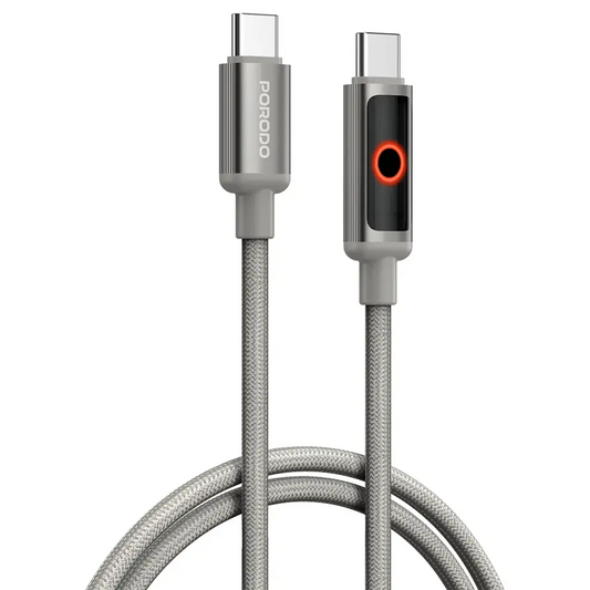 Porodo ChargeLite USB-C to USB-C High-Speed Charging Cable - Gray