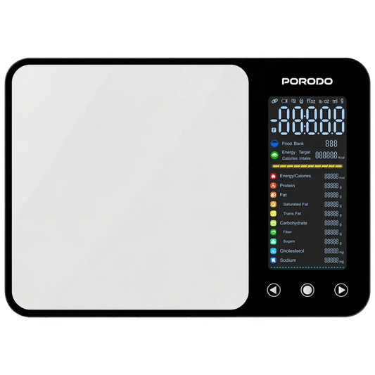 Porodo Lifestyle Kalio Smart Food Kitchen Scale Measuring Tape with Nutritional Calculator - Silver