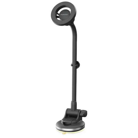 Porodo Vindex Magnetic Car Mount with Extended Flexible Pole - Black