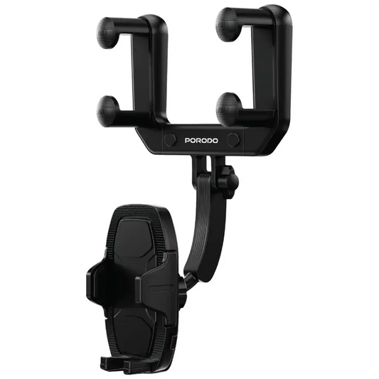 Porodo Mirror-Mounted Phone Holder Bracket with Extendable Arm - Black