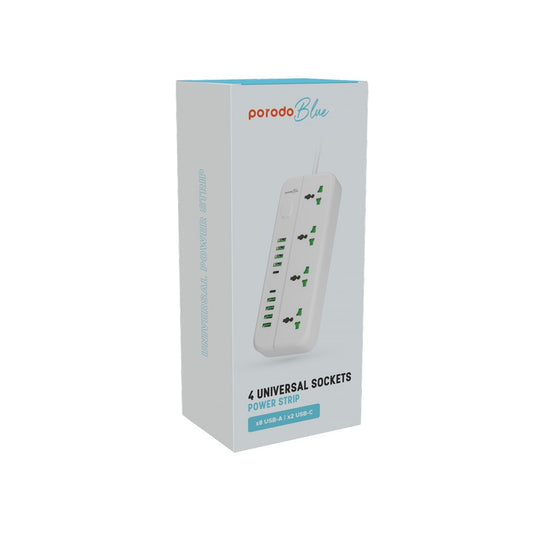 Porodo Blue 4 Universal Sockets Power Strip