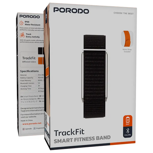Porodo TrackFit Smart Fitness Band - Silver