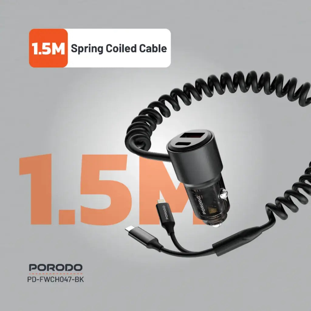 Porodo 95W Car Charger - Black