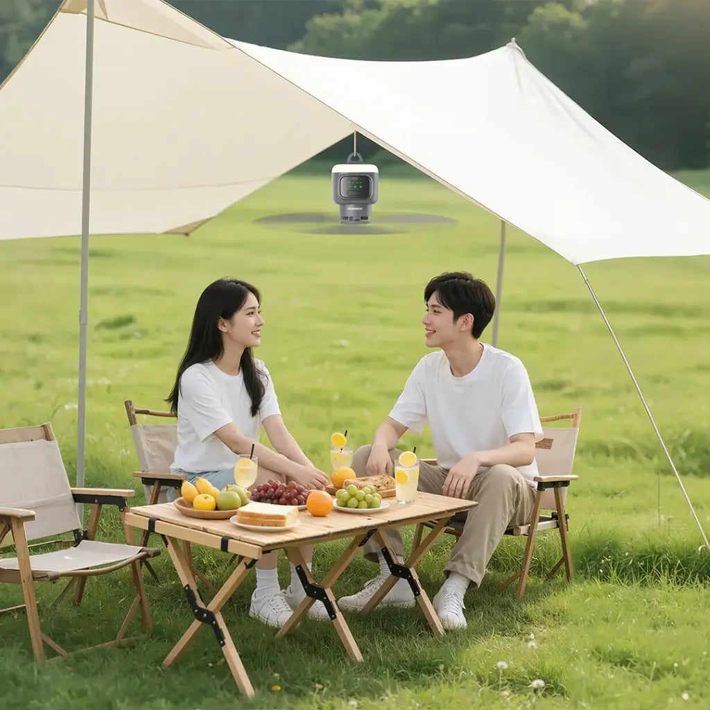 Porodo Lifestyle Camping Rechargeable Ceiling Fan - Gray