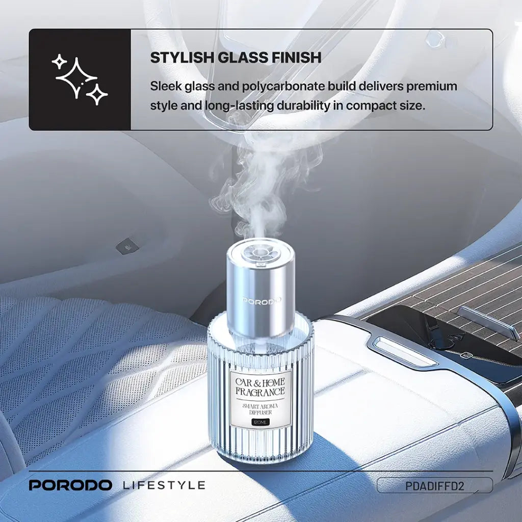 Porodo Lifestyle Grasse Smart Aroma Diffuser - Clear