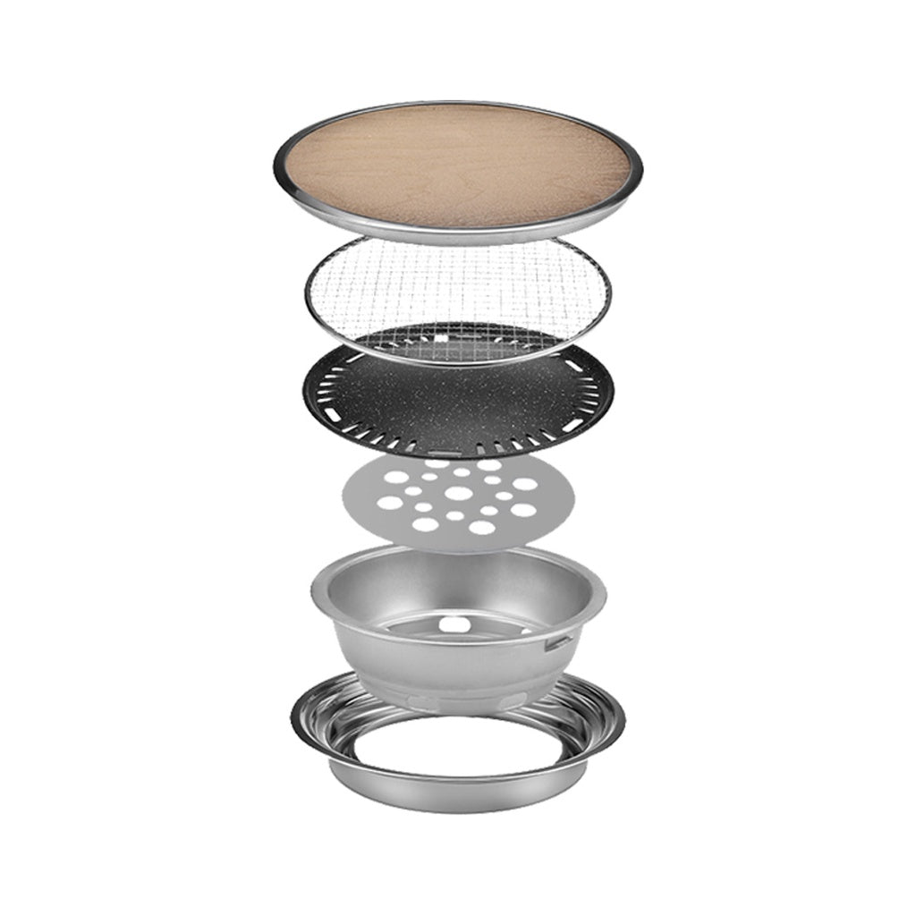 PORODO LIFESTYLE CAMPING ROUND TABLE - BROWN