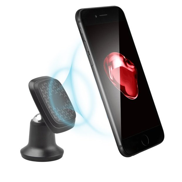 Porodo Magnetic Silicone Aluminum Alloy Dash Mount/Compatible for all Mobile Phones