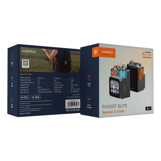 مكبر صوت ومُتصل Porodo Soundtec Pocket Elite - أسود
