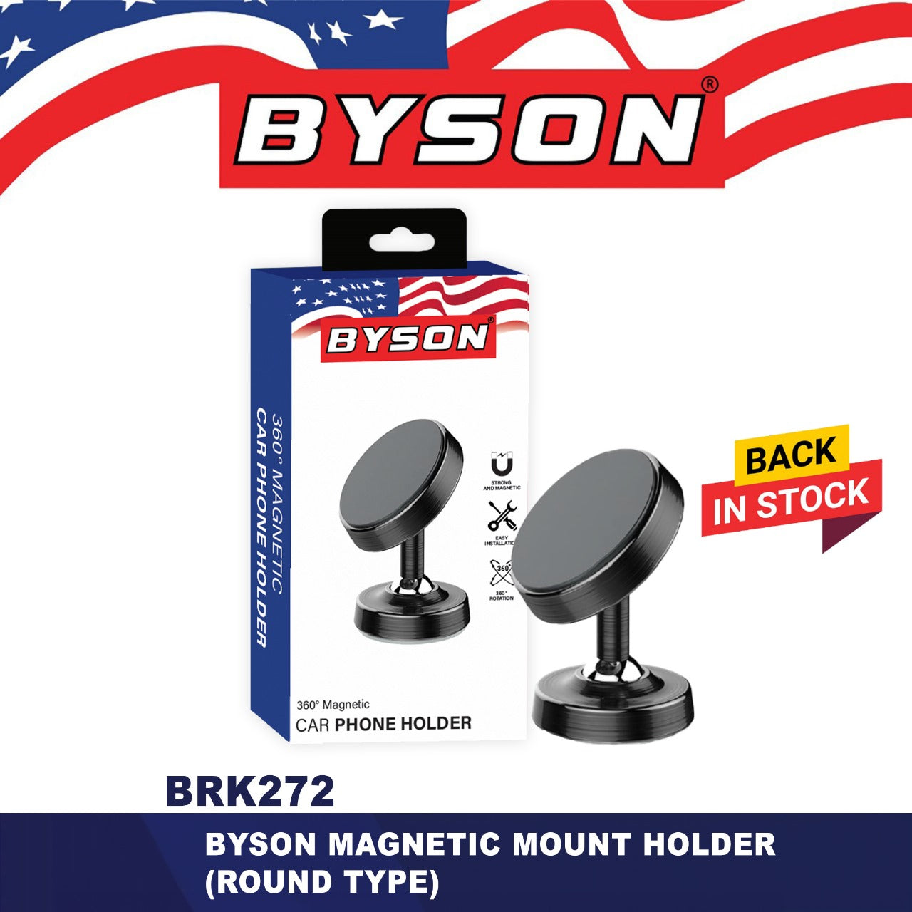 BYSON MAGNETIC MOUNT HOLDER (ROUND TYPE)