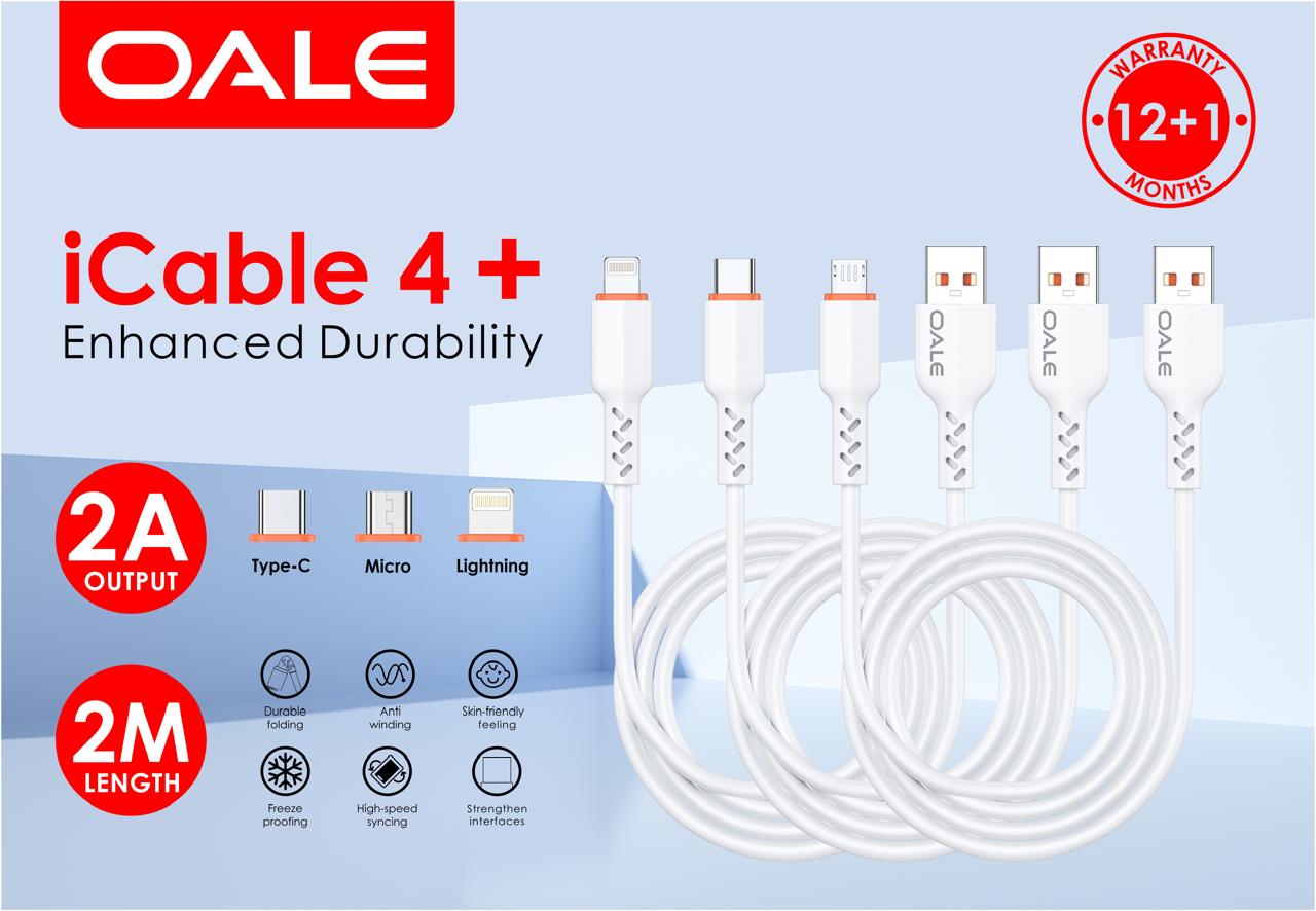 OALE I CABLE 4 CHARGING CABLE USB TO MICRO