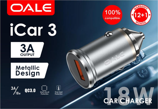 OALE I CAR 3 CAR CHARGER 18W