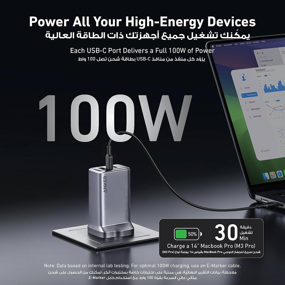 Anker GaN Prime Charger 100W 3Ports