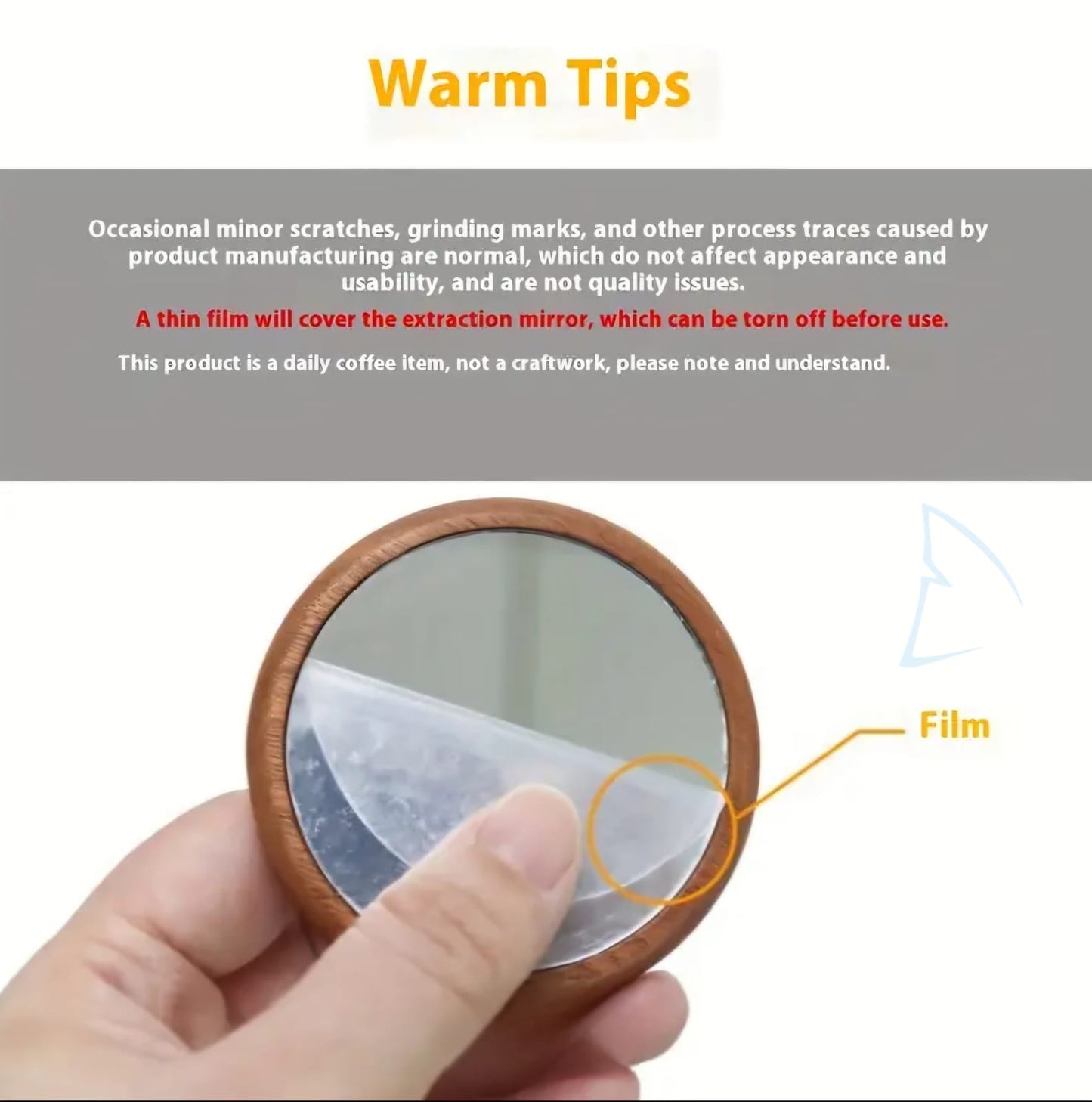 Walnut Black Base Coffee Mirror