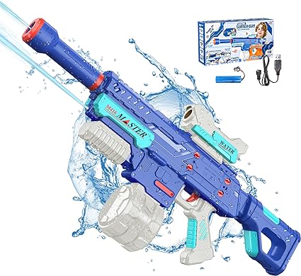 Electric Water Gun for Kids, Water Blaster with 3 Shooting Modes, Rechargeable Water Pistol 32ft Long Shooting Range, Water Soaker with 650ML High Capacity